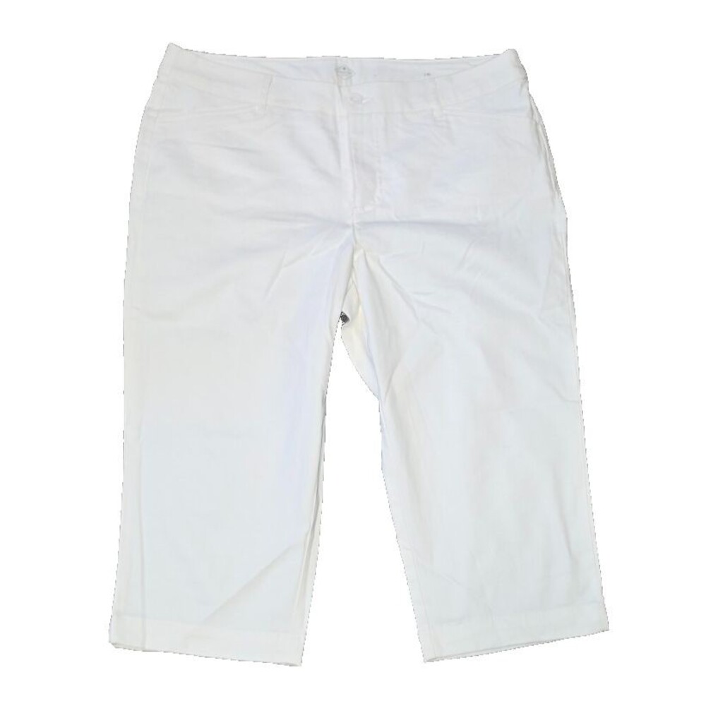 St John's Bay White Capri Pants Size 16 Cotton Spandex